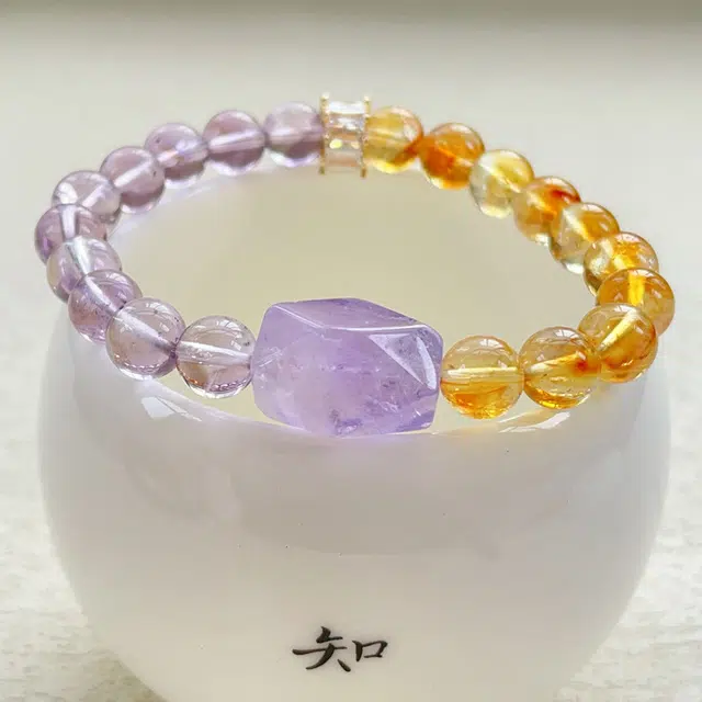 陌阡雪 【前程似锦 学业顺利】九紫离火 能量加持 时来运转 梦幻紫 学业顺利手饰天然 紫水晶 手串 男女同款情侣款