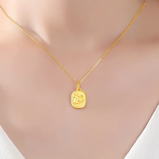 觅宿 快乐虎吊坠 足金 按克计价 项链 女款