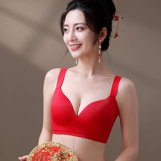 浪莎 无痕无钢圈大胸显小调整型全罩杯聚拢上托收副乳防下垂文胸 女款 组合装