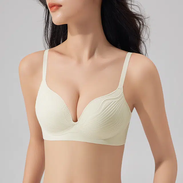 浪莎 提拉无痕内衣小胸聚拢显大收副乳防下垂无钢圈上托透气文胸 女款 组合装