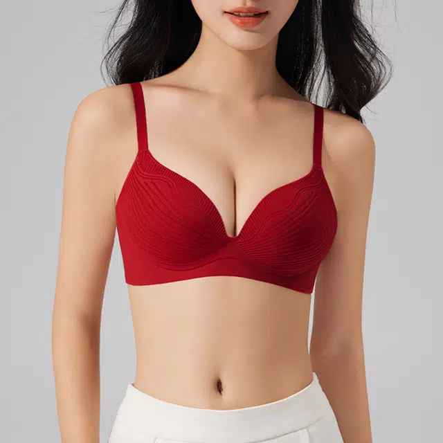 浪莎 提拉无痕内衣小胸聚拢显大收副乳防下垂无钢圈上托透气文胸 女款 组合装