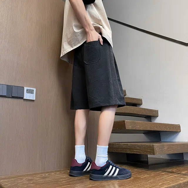 美式复古潮流宽松百搭运动五分裤多种风格可选休闲短裤 男女同款