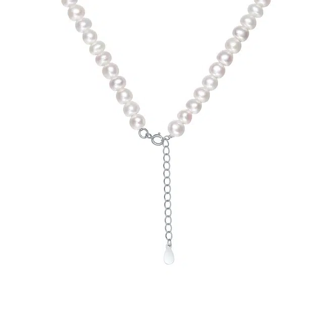 六桂福珠宝 闪耀经典国风优雅气质高级感锁骨链 珍珠 项链 男女同款情侣款