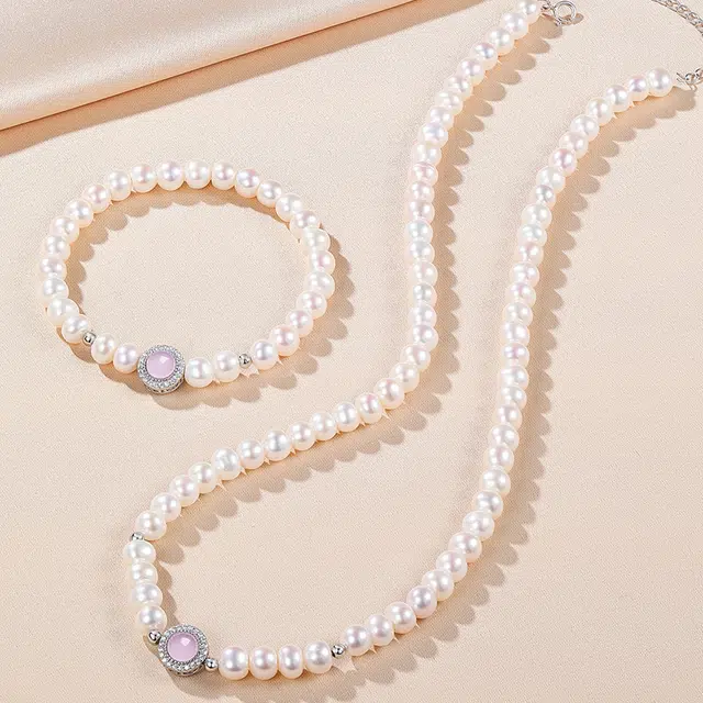 六桂福珠宝 闪耀经典国风优雅气质高级感锁骨链 珍珠 项链 男女同款情侣款