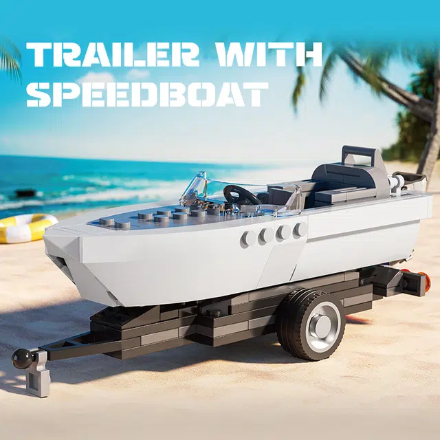 TRAILER WITH SPEEDBOAT 162pcs YMXJM66115
