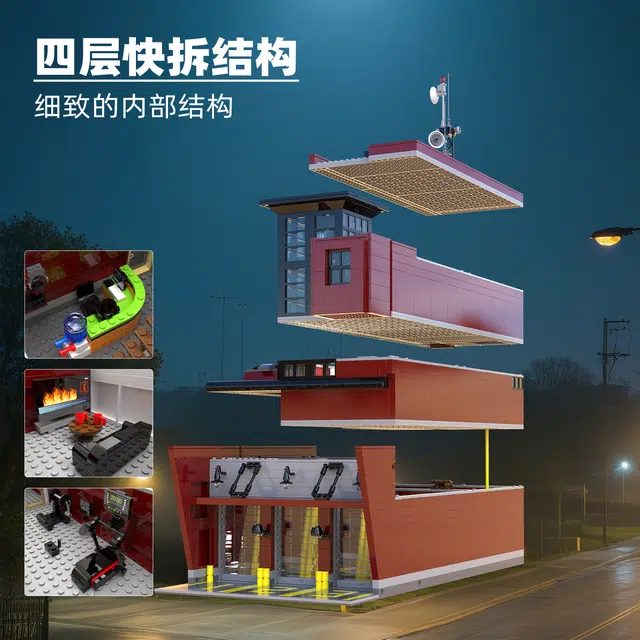FIRE STATION 3079pcs YMXJM66103