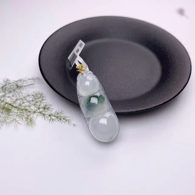 思懿家 飘花豆子 糯种 翡翠吊坠 通用