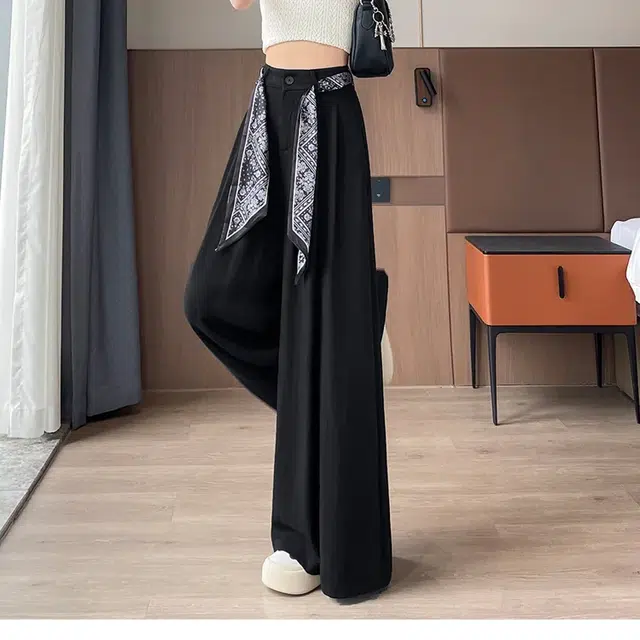 欧阳喜 高腰时尚百搭清新简约休闲裤 女款