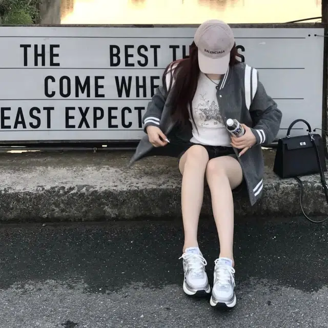 悍戈 美式复古时尚潮流拼接纽扣撞色毛呢开衫与棒球服外套夹克 男女同款