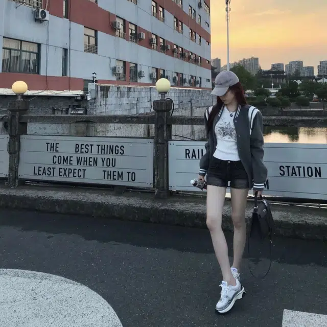 悍戈 美式复古时尚潮流拼接纽扣撞色毛呢开衫与棒球服外套夹克 男女同款
