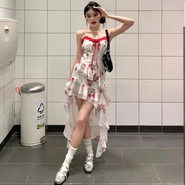 欧阳喜 通勤时尚舒适百搭吊带连衣裙 女款