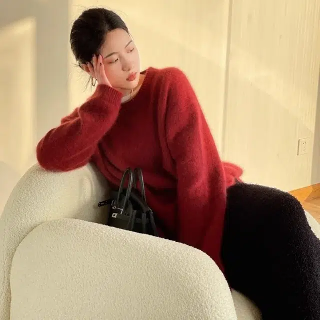 欧阳喜 宽松慵懒风软糯时尚感毛衣 女款