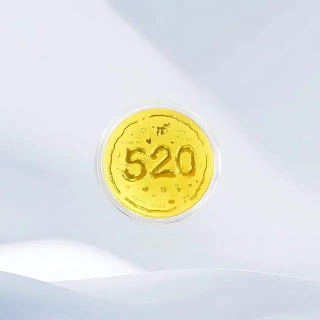 希遇 爱的大饼金贴 轻奢高级感小众设计约会恋爱摆件 个性创意储蓄收藏 金#好运 金 挂件 男女同款情侣款