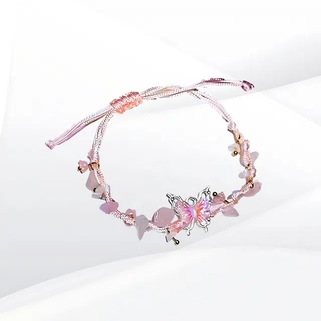 希遇 皓影蝶结 清新简约高级精致轻奢 创意小众设计 温柔大方 日常百搭#好运 合金 手链 女款