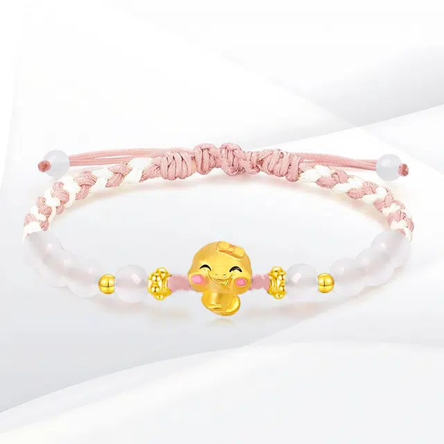 希遇 潮流转运生肖 旺桃花新中式国风 幸运蛇十全十美 顺利编织 琉璃 手链 男女同款情侣款