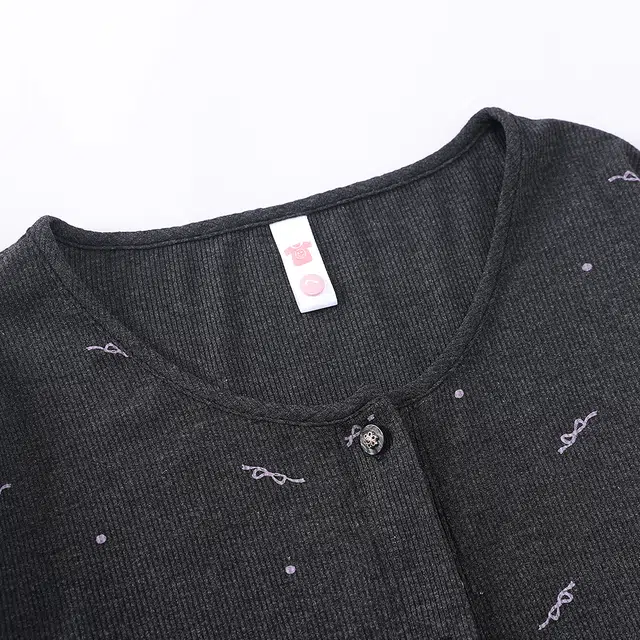 宫蝶 甜美风家居服三件套休闲可外穿小清新睡衣套装 女款