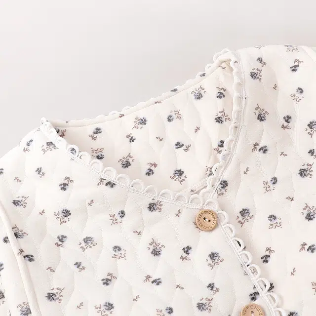 宫蝶 月子服产后哺乳家居服长袖夹层棉带胸垫产妇可调节腰围保暖睡衣套装 女款
