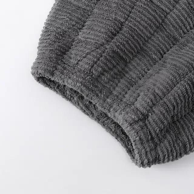 宫蝶 加厚三层夹棉蓄温型珊瑚绒家居服可外穿休闲开衫保暖冬季睡衣套装 男款 深灰色