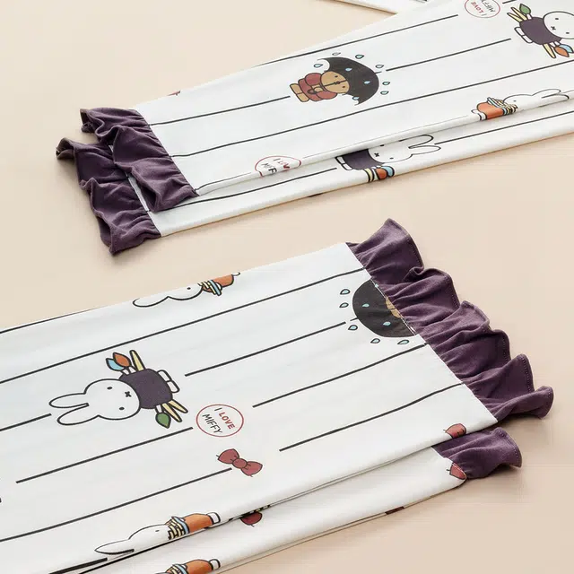 宫蝶 米菲纯棉长袖抗菌卡通休闲宽松家居服可外穿甜美风开衫睡衣套装 女款 礼盒装