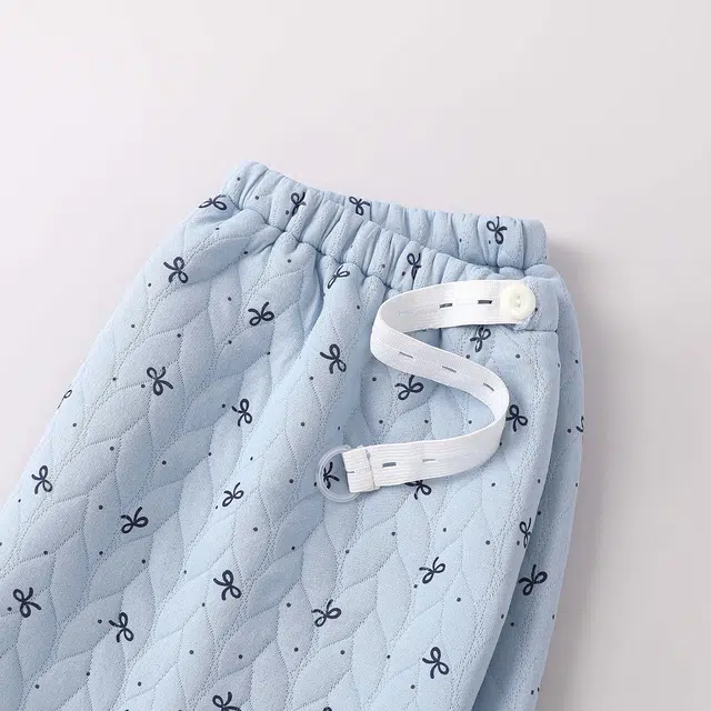 宫蝶 产后月子服夹层棉带胸垫产妇哺乳家居服长袖可调节腰围保暖睡衣套装 女款
