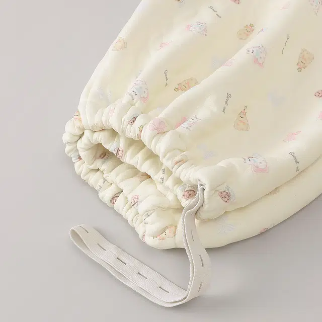 宫蝶 月子服带胸垫产后哺乳家居服夹层棉长袖产妇可调节腰围保暖睡衣套装 女款