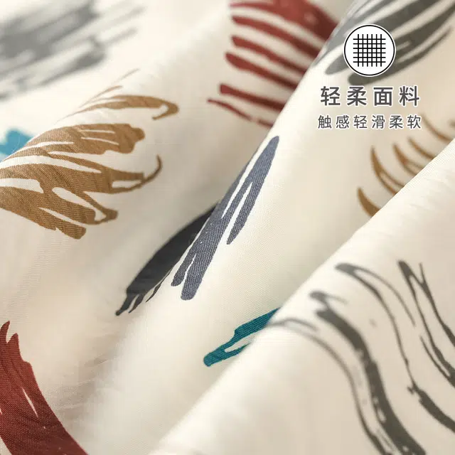 宫蝶 蝙蝠袖柔软短袖家居服休闲满印可外穿睡衣套装 女款 杏色