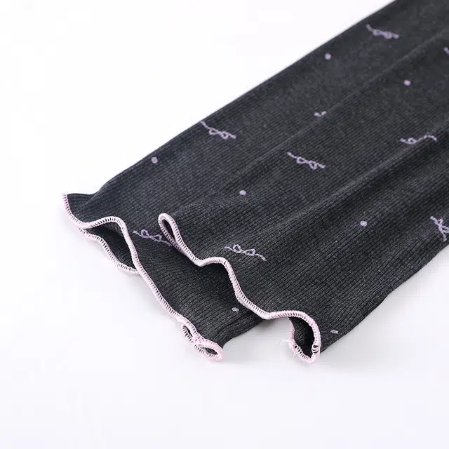 宫蝶 甜美风家居服三件套休闲可外穿小清新睡衣套装 女款