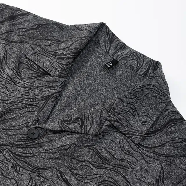 宫蝶 爽肤棉长袖开衫家居服宽松休闲大码可外穿复古风睡衣套装 男款