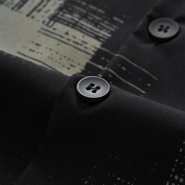 宫蝶 冰丝短袖休闲家居服可外穿复古风大码薄款开衫睡衣套装 男款