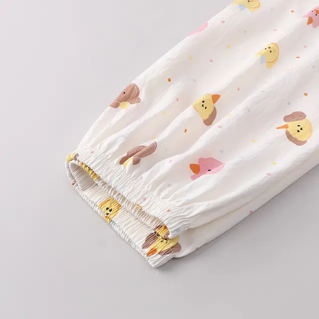 宫蝶 长袖甜美风云朵棉卡通家居服宽松休闲可外穿开衫睡衣套装 女款