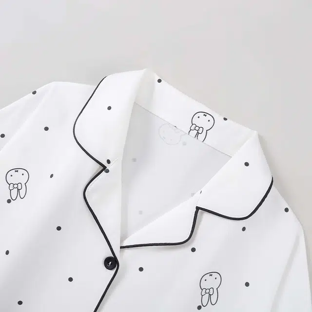 宫蝶 米菲抗菌纯棉长袖卡通家居服宽松休闲开衫可外穿睡衣套装 女款 礼盒装