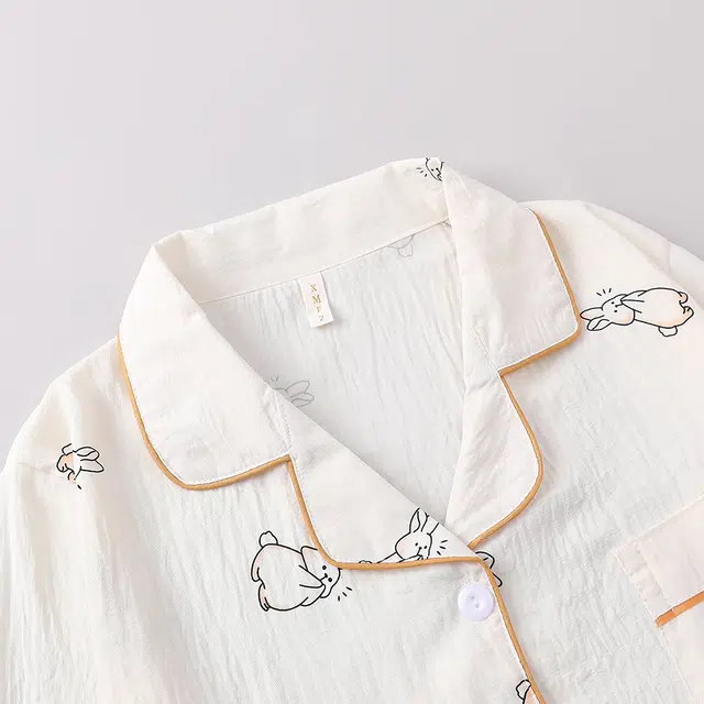 宫蝶 长袖云朵棉卡通甜美风家居服宽松休闲可外穿开衫睡衣套装 女款