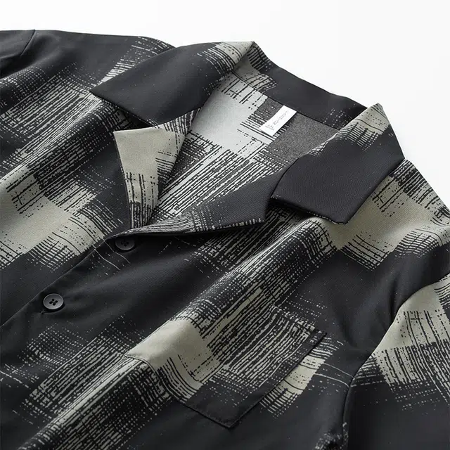 宫蝶 冰丝短袖休闲家居服可外穿复古风大码薄款开衫睡衣套装 男款