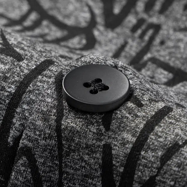 宫蝶 爽肤棉长袖满印家居服宽松复古开衫大码可外穿睡衣套装 男款