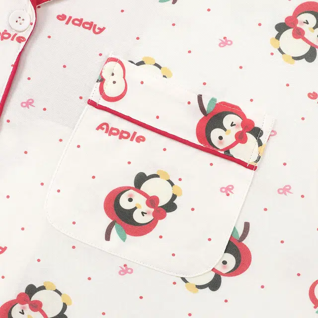 宫蝶 纯棉卡通长袖满印家居服开衫休闲宽松可外穿睡衣套装 女款