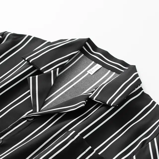 宫蝶 冰丝短袖家居服休闲复古风可外穿大码条纹开衫薄款睡衣套装 男款