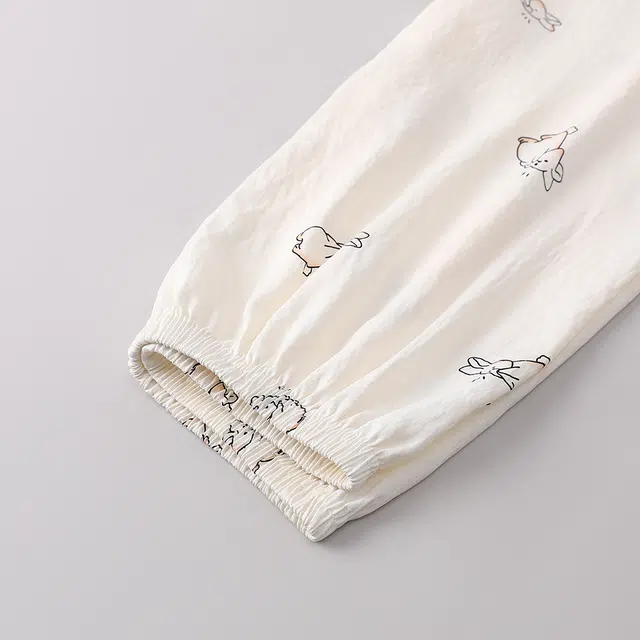 宫蝶 长袖云朵棉卡通甜美风家居服宽松休闲可外穿开衫睡衣套装 女款