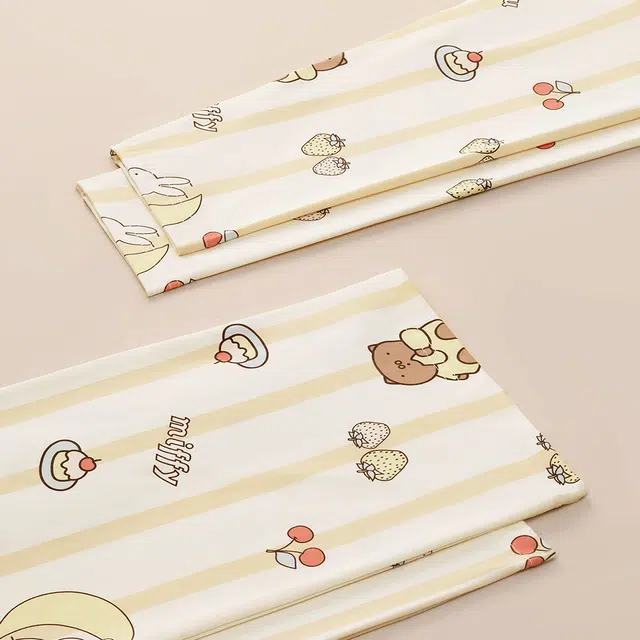 宫蝶 米菲纯棉长袖家居服卡通满印甜美风开衫宽松休闲可外穿睡衣套装 女款 礼盒装