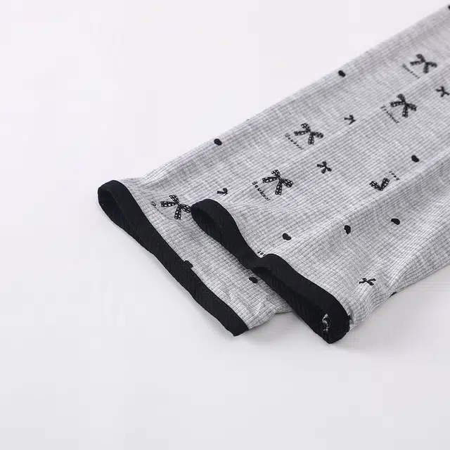 宫蝶 休闲甜美风家居服三件套小清新可外穿睡衣套装 女款