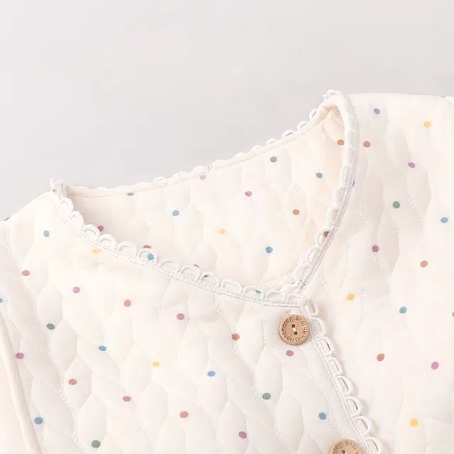 宫蝶 月子服夹层棉带胸垫产后哺乳家居服长袖产妇可调节腰围保暖睡衣套装 女款