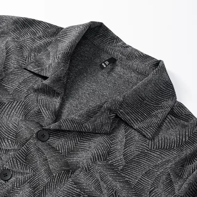 宫蝶 爽肤棉长袖家居服宽松复古开衫大码可外穿睡衣套装 男款