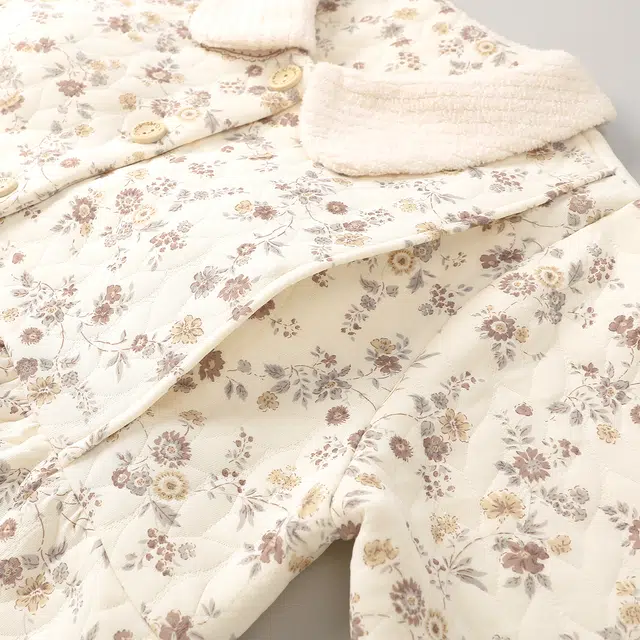 宫蝶 月子服保暖产后哺乳家居服夹层棉长袖带胸垫可调节腰围产妇睡衣套装 女款