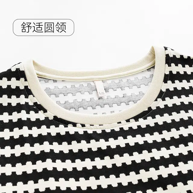 宫蝶 慵懒感无袖背心休闲家居服可外穿简约睡衣套装 女款 黑白色