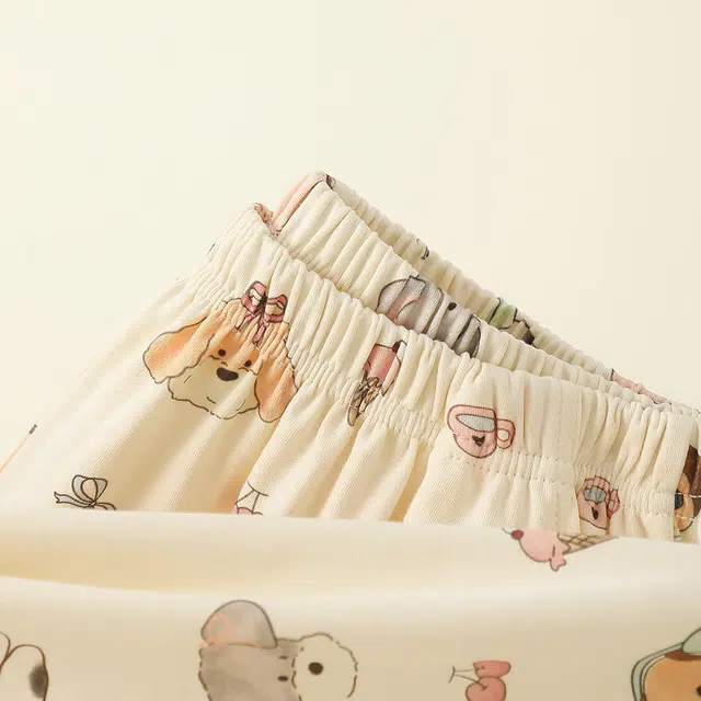 宫蝶 卡通纯棉长袖家居服开衫休闲可外穿宽松睡衣套装 女款