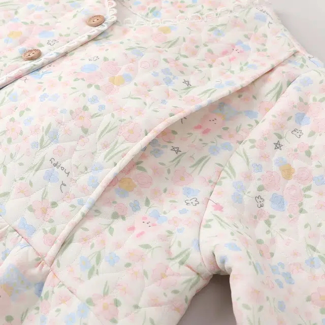 宫蝶 月子服夹层棉产后哺乳长袖家居服带胸垫产妇可调节腰围保暖睡衣套装 女款