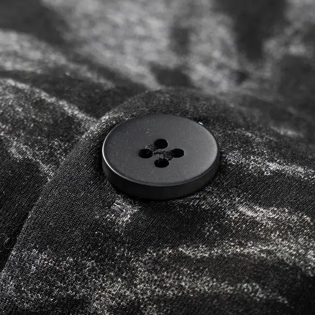 宫蝶 长袖爽肤棉满印开衫宽松复古家居服大码可外穿睡衣套装 男款