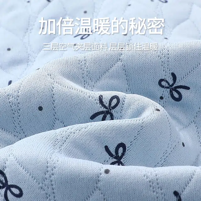 宫蝶 产后月子服夹层棉带胸垫产妇哺乳家居服长袖可调节腰围保暖睡衣套装 女款