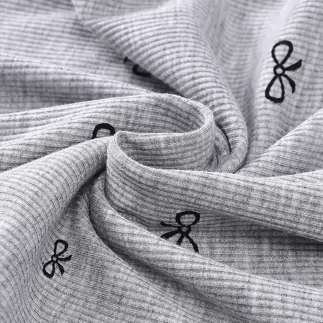 宫蝶 甜美风家居服三件套可外穿小清新休闲睡衣套装 女款 灰色