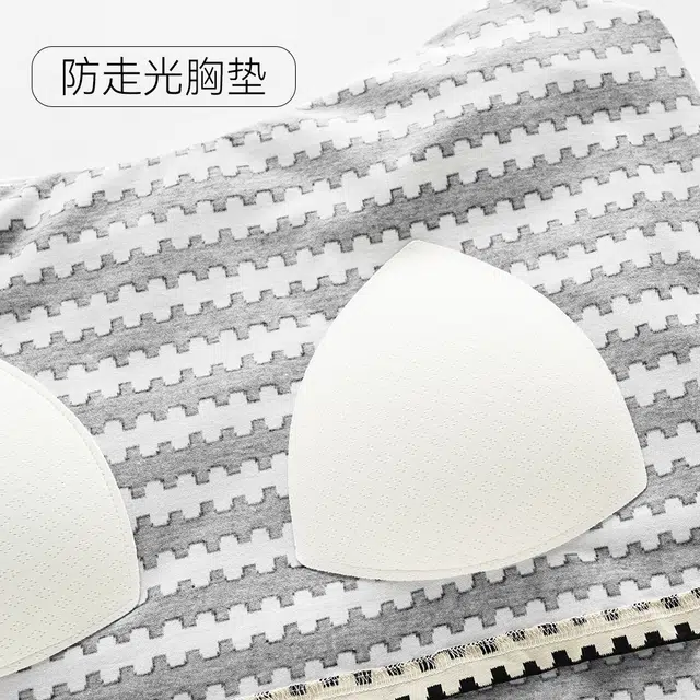 宫蝶 慵懒感无袖背心休闲家居服可外穿简约睡衣套装 女款 黑白色