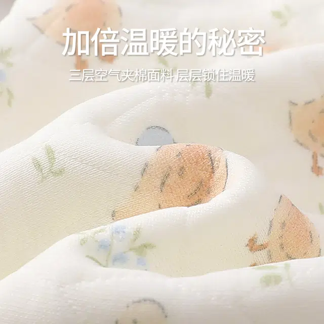 宫蝶 月子服夹层棉保暖长袖带胸垫产后产妇哺乳家居服可调节腰围睡衣套装 女款